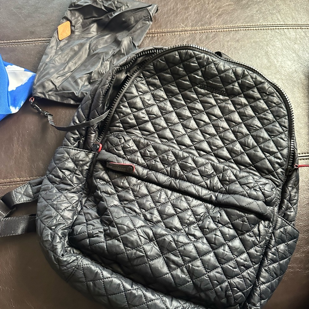 MZ Wallace Black Quilted Backpack